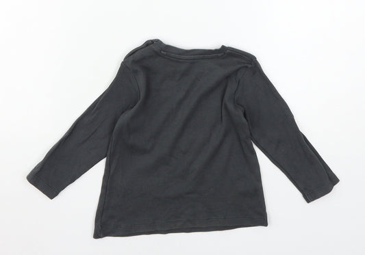 Marks and Spencer Boys Grey Batik Jersey Basic T-Shirt Size 12-18 Months - dreamer