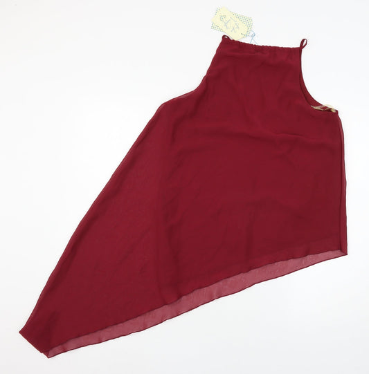 Blue Vanilla Womens Red Basic Blouse Size S