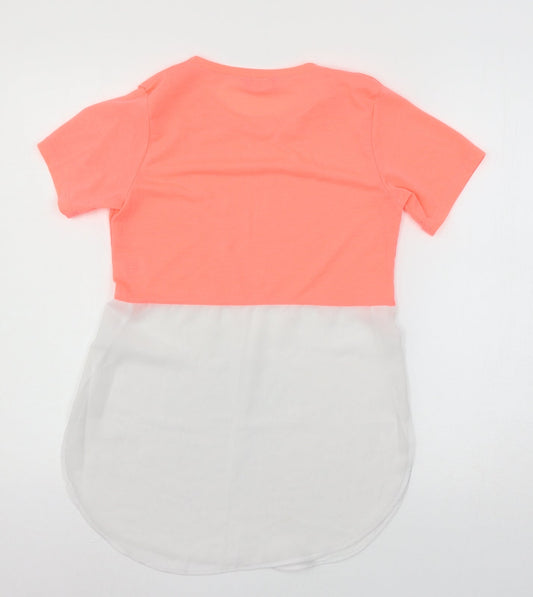 Select Womens Pink Jersey Basic T-Shirt Size 8