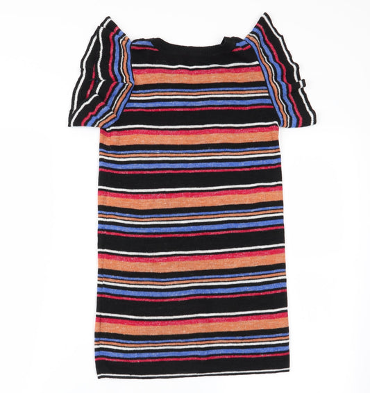 NEXT Womens Multicoloured Striped Basic Blouse Size 6