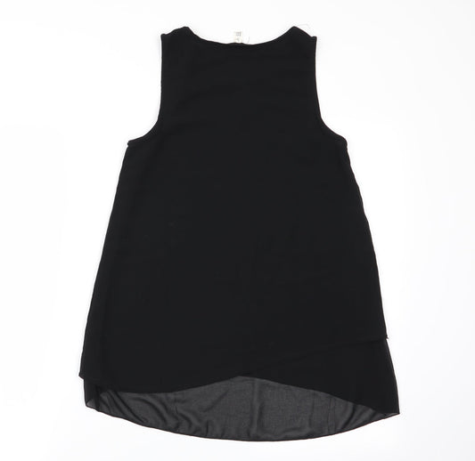 Preworn Womens Black Basic Tank Size L