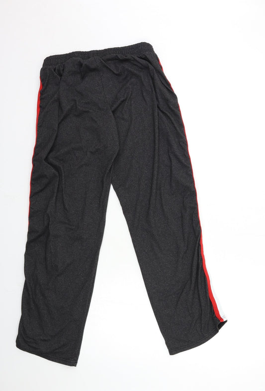 SHOSHO Womens Black Sweatpants Trousers Size L L28 in