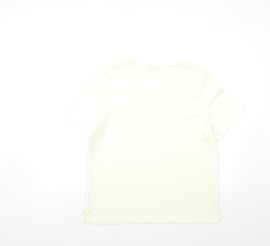 Bonmarché Womens White Basic T-Shirt Size M