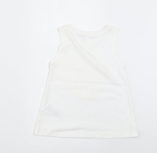NEXT Girls White Basic Tank Size 3 Years