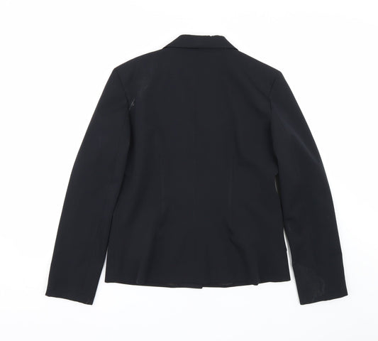 Etan Womens Black Jacket Suit Size 14