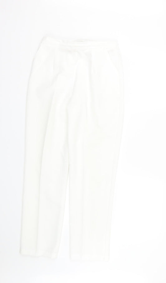 Preworn Womens White Trousers Size 12 L28 in