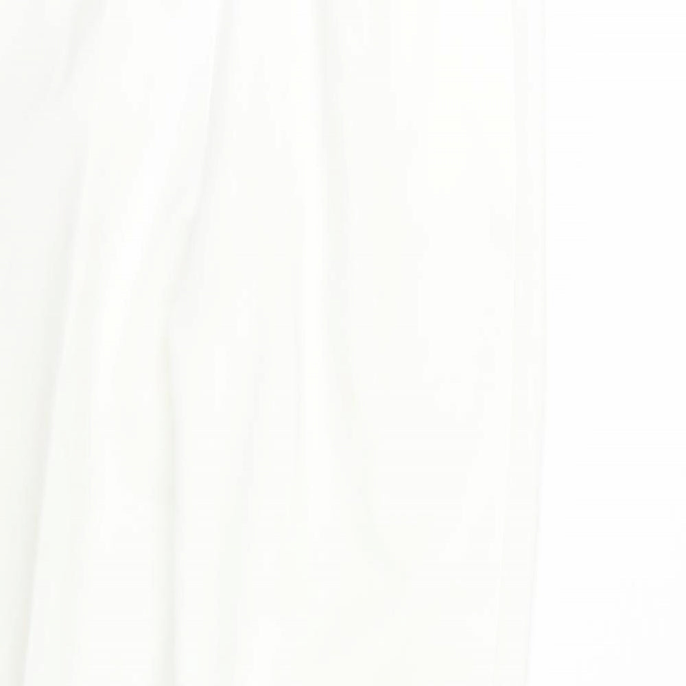 Preworn Womens White Trousers Size 12 L28 in