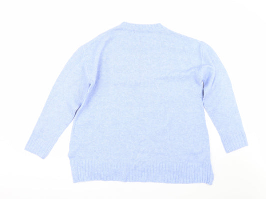 M&S Womens Blue Pullover Jumper Size M