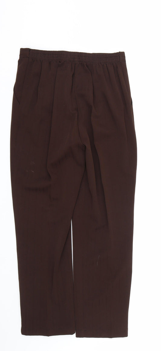 Preworn Womens Brown Trousers Size 12 L25 in