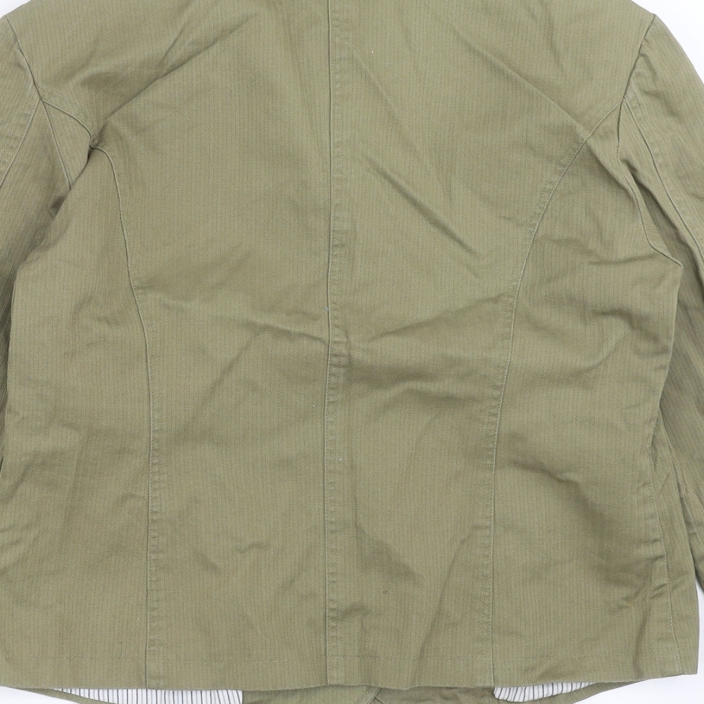 Select Womens Green Herringbone Jacket Size 14