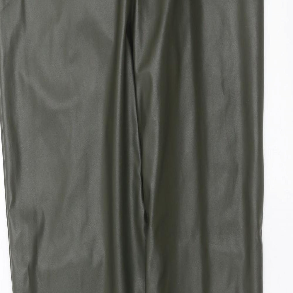 PRETTYLITTLETHING Womens Green Trousers Size 10 L32 in