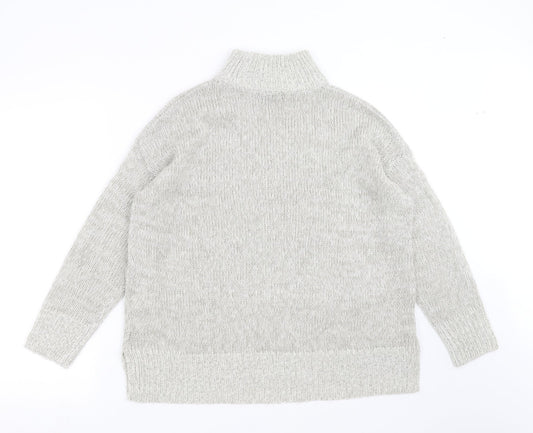 New Look Womens Grey Knit Pullover Jumper Size M