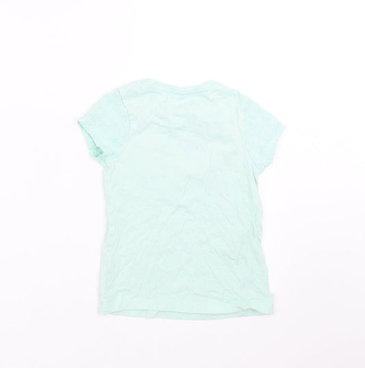 George Girls Green Basic T-Shirt Size 5-6 Years