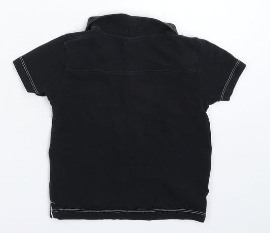 Slazenger Boys Black Basic Polo Size 3-4 Years