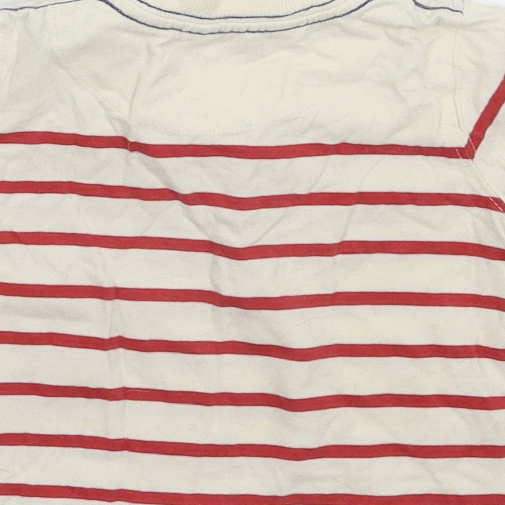 John Lewis Baby White Striped Basic T-Shirt Size 3-6 Months