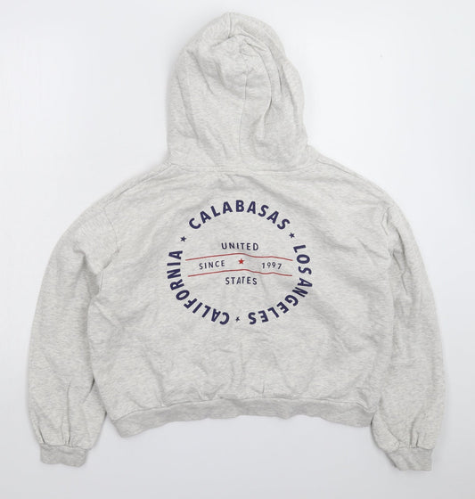 Divided Womens Grey Pullover Hoodie Size L