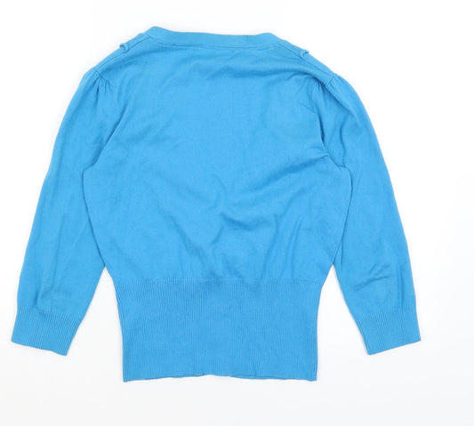 Star Womens Blue Cardigan Jumper Size 12