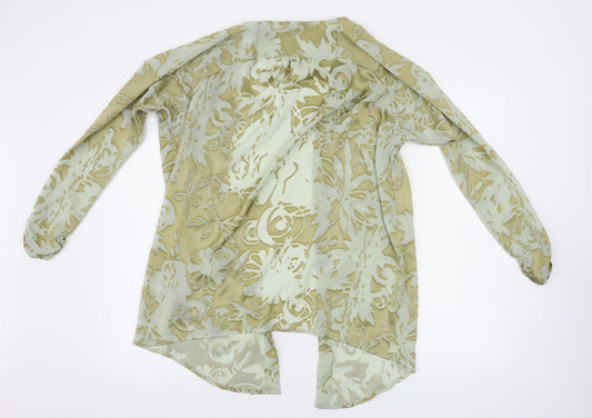 Miss Selfridge Womens Green Floral Cardigan Jumper Size 8
