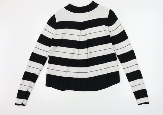 URBAN BLISS Womens White Striped Pullover Jumper Size 10