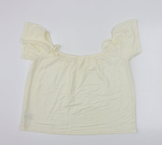 H&M Womens Beige Basic Blouse Size L
