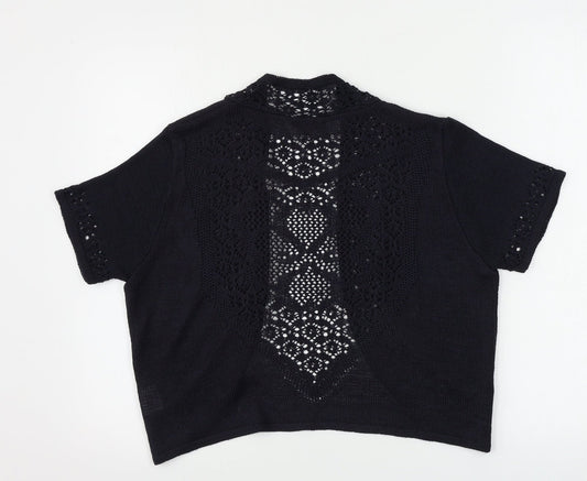 Soon Womens Black Cardigan Jumper Size 16