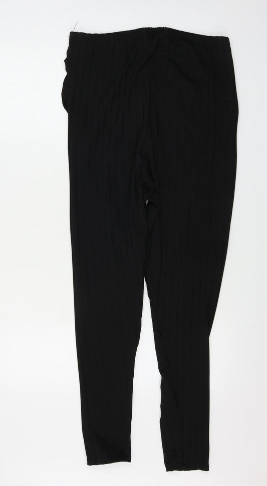 Boohoo Womens Black Trousers Size 16 L24 in