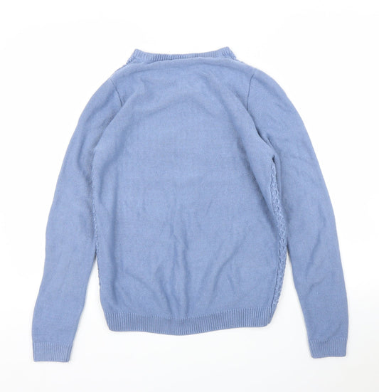 EWM Womens Blue Pullover Jumper Size M