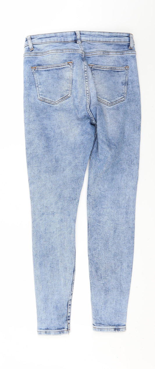 Denim & Co. Womens Blue Skinny Jeans Size 10 L26.5 in