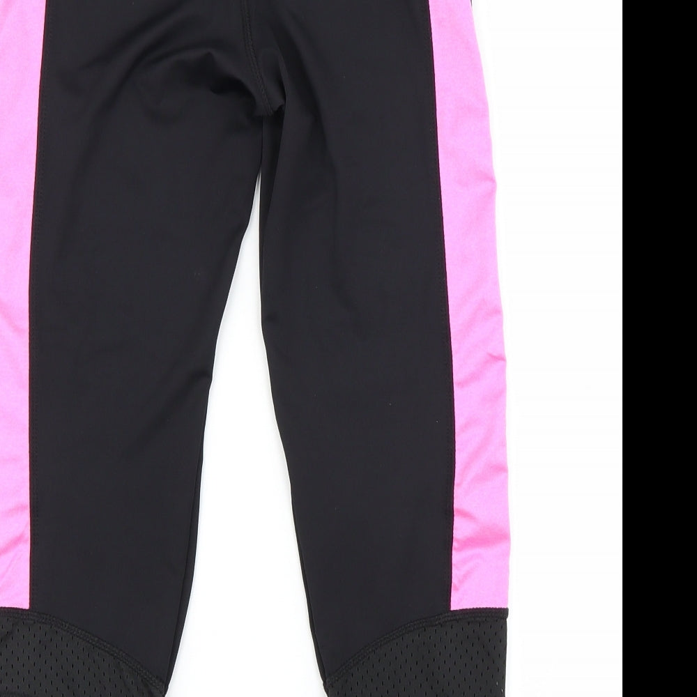 Preworn Womens Black Cropped Leggings Size 6 L20 in