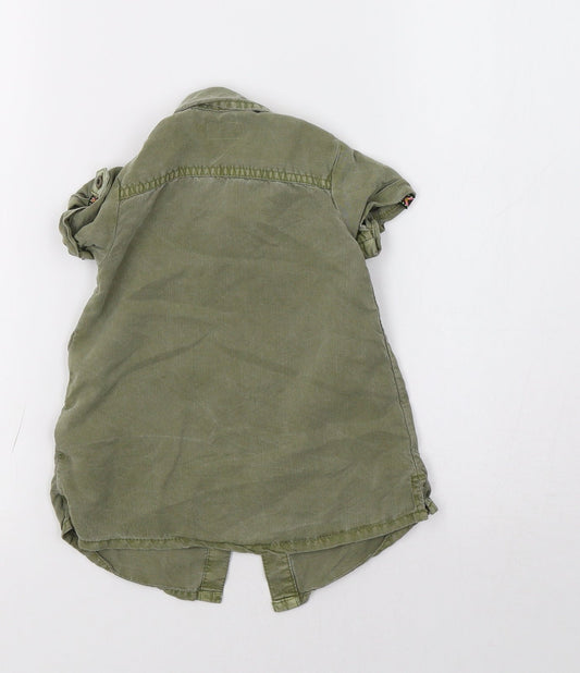 NEXT Girls Green Basic Button-Up Size 9-12 Months
