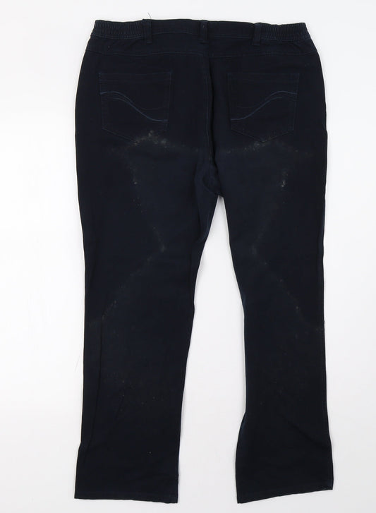 sonja Mens Blue Trousers Size 38 L30 in