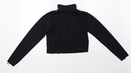 Topshop Womens Black Pullover Sweatshirt Size 6
