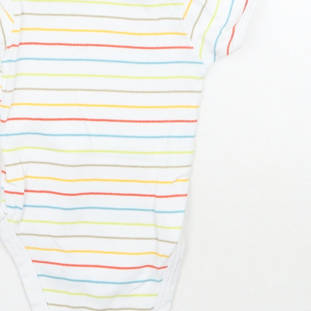 kris x kids Baby White Striped Babygrow One-Piece Size 3-6 Months