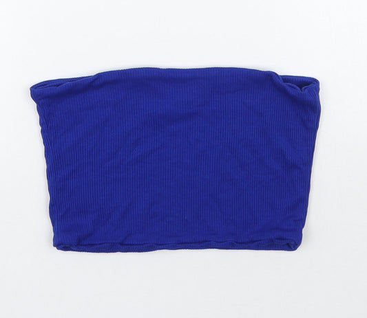 Topshop Womens Blue Cropped Tank Size 10