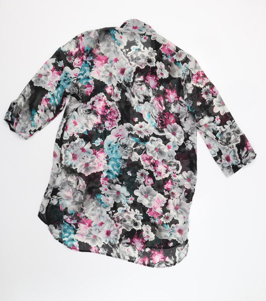 G21 Womens Multicoloured Floral Basic Button-Up Size 16