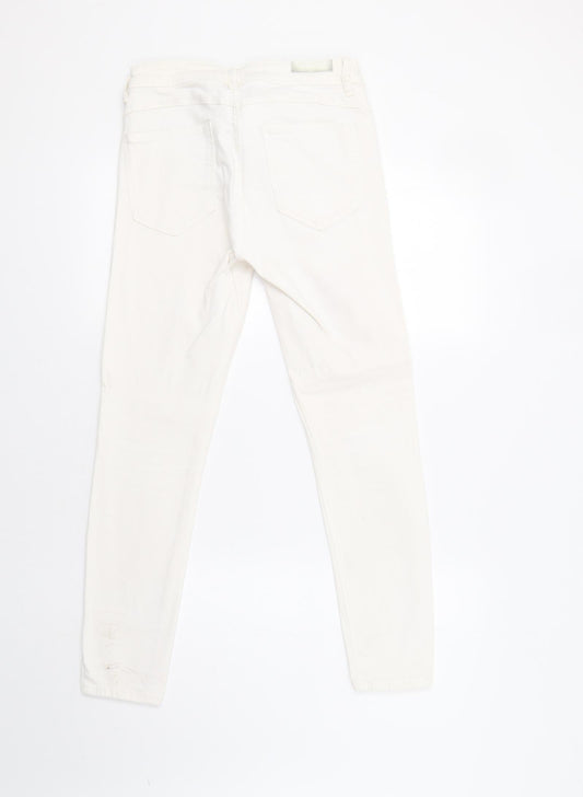 Xara Womens White Skinny Jeans Size 10 L29 in