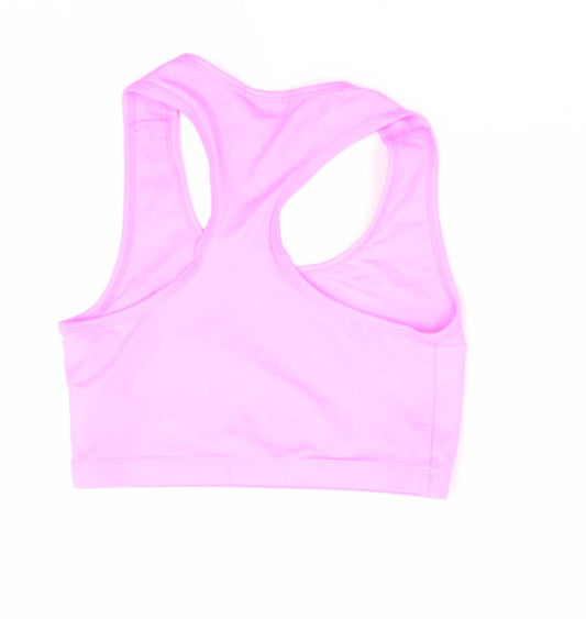 Awdis Womens Pink Cropped T-Shirt Size M