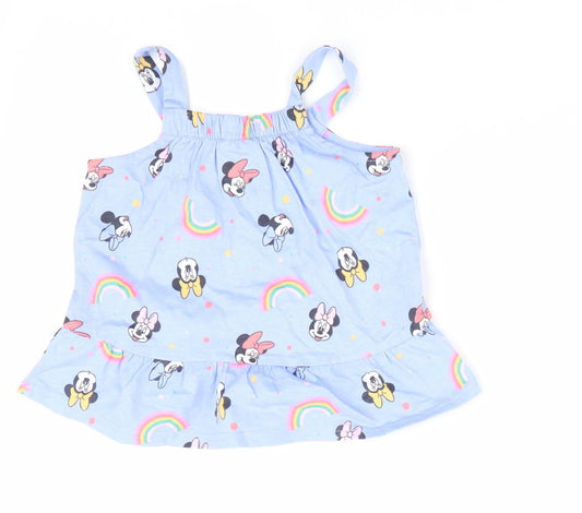 Disney at George Girls Purple Animal Print A-Line Size 18-24 Months - Minnie & Mickey