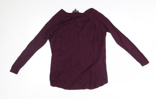 Warehouse Womens Red Basic T-Shirt Size 10