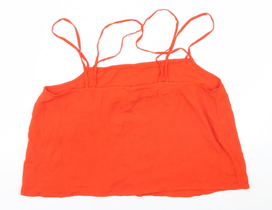 Divided Womens Orange Basic Tank Size 10