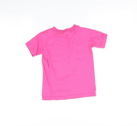 Alstyle Girls Pink Basic T-Shirt Size XS