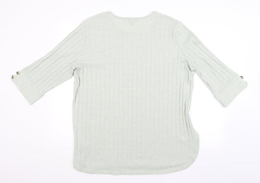 Peacocks Womens Green Pullover Jumper Size XL