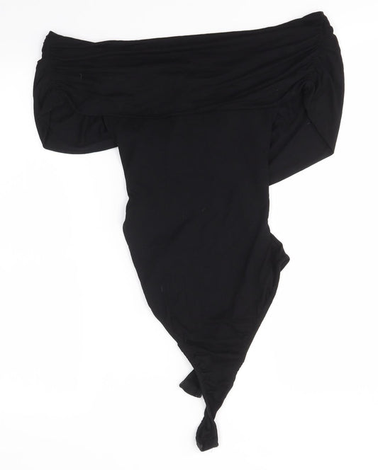 Boohoo Womens Black Bodysuit One-Piece Size 12