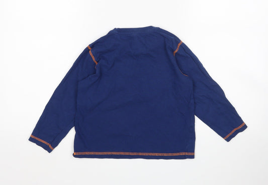 Preworn Boys Blue Pyjama Top Size 6-7 Years - Dinosaur