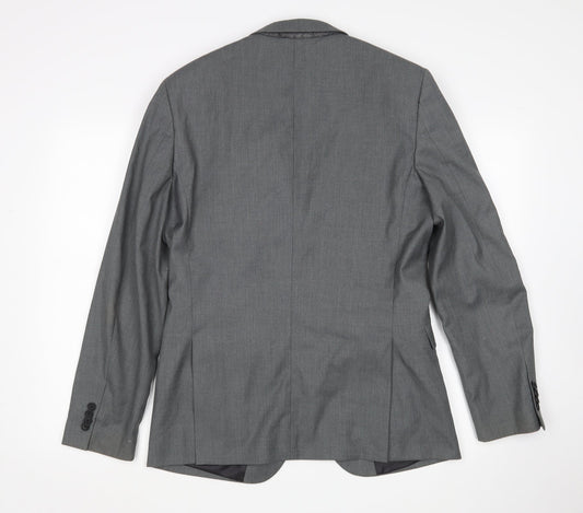 Topshop Mens Grey Jacket Sport Coat