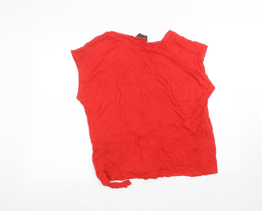 Dorothy Perkins Womens Red Basic T-Shirt Size 18