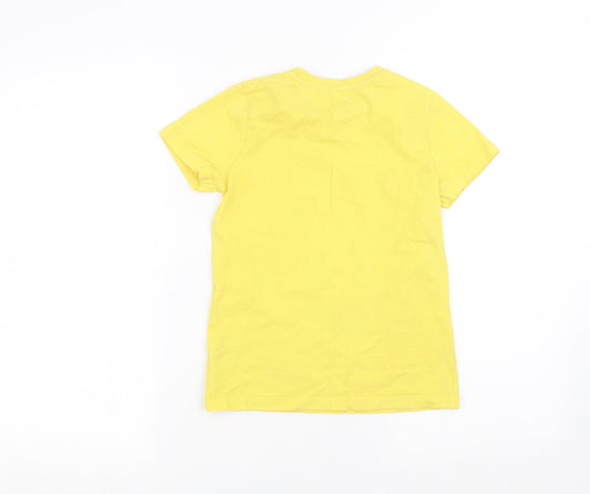 Preworn Girls Yellow Basic T-Shirt Size 8 Years