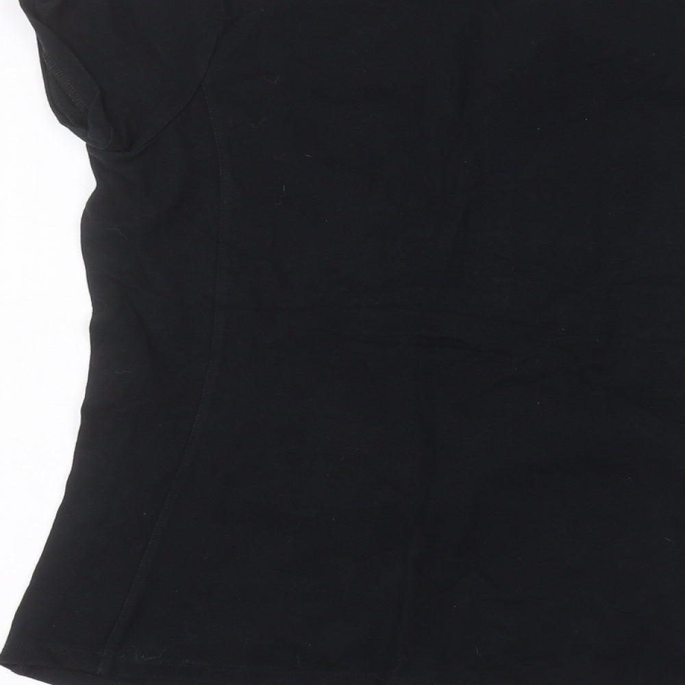 Golftini Womens Black Basic Polo Size M