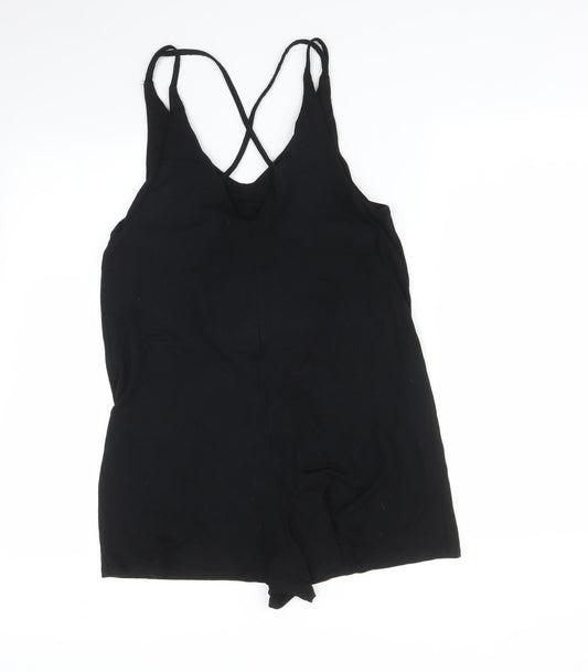 Topshop Womens Black Romper One-Piece Size 8