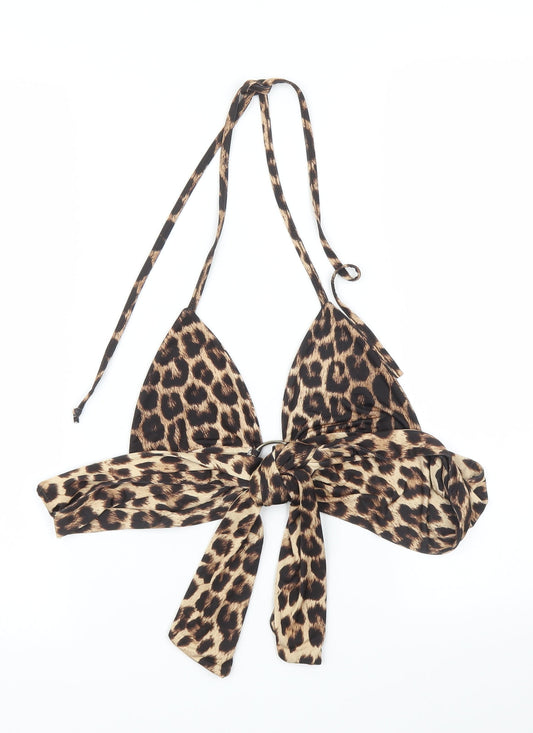 PRETTYLITTLETHING Womens Multicoloured Animal Print Camisole T-Shirt Size 8